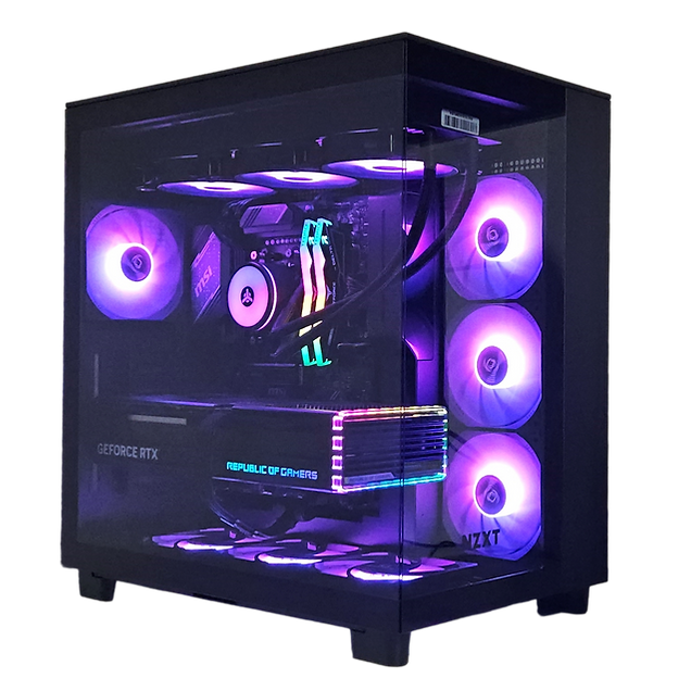 Custom gaming PC built in Aberdeen with RGB lighting
