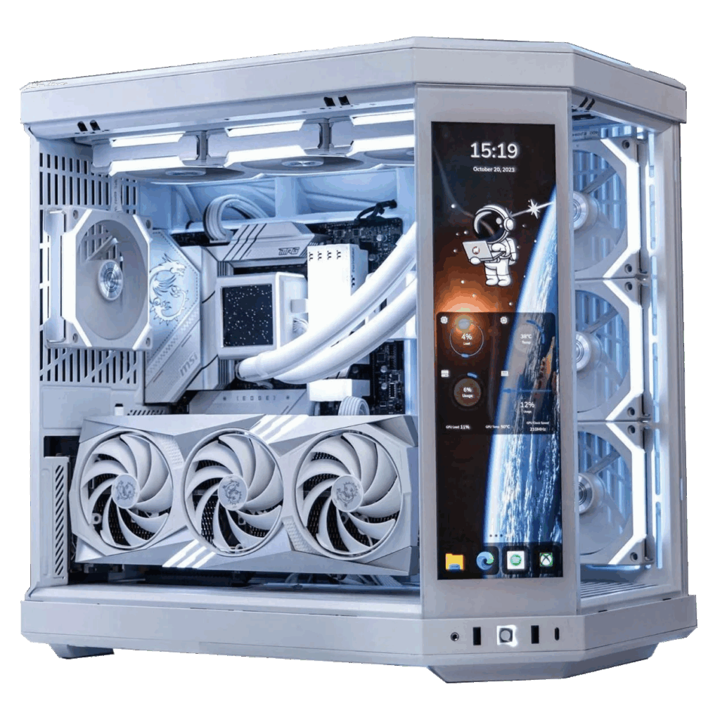 Custom gaming PC built in Aberdeen with RGB lighting