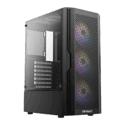 Antec AX20 Mid-Tower Gaming Case with high airflow, RGB fans, tempered glass, ATX/Micro-ATX/ITX support