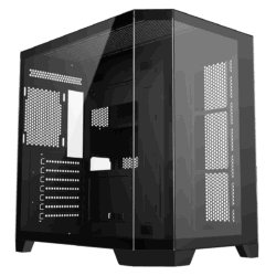 CiT DS360 mid-tower case with tempered glass panels and triple ARGB fans