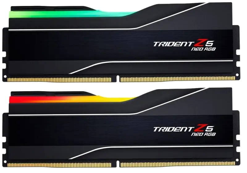 G.Skill Trident Z5 Neo RGB 64GB DDR5 6000MHz CL32 RAM kit with customizable RGB lighting for extreme gaming and high-end productivity PCs
