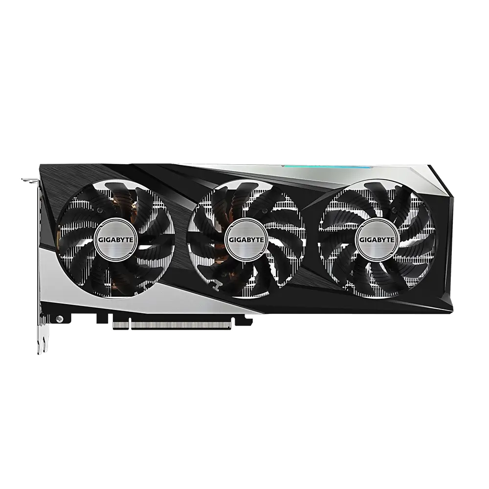 AMD RX 7600 8GB Gigabyte Gaming OC graphics card with triple-fan cooler