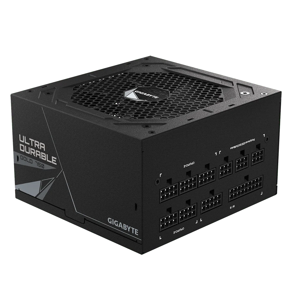 Gigabyte UD750GM 750W 80+ Gold fully modular power supply with quiet 120mm fan