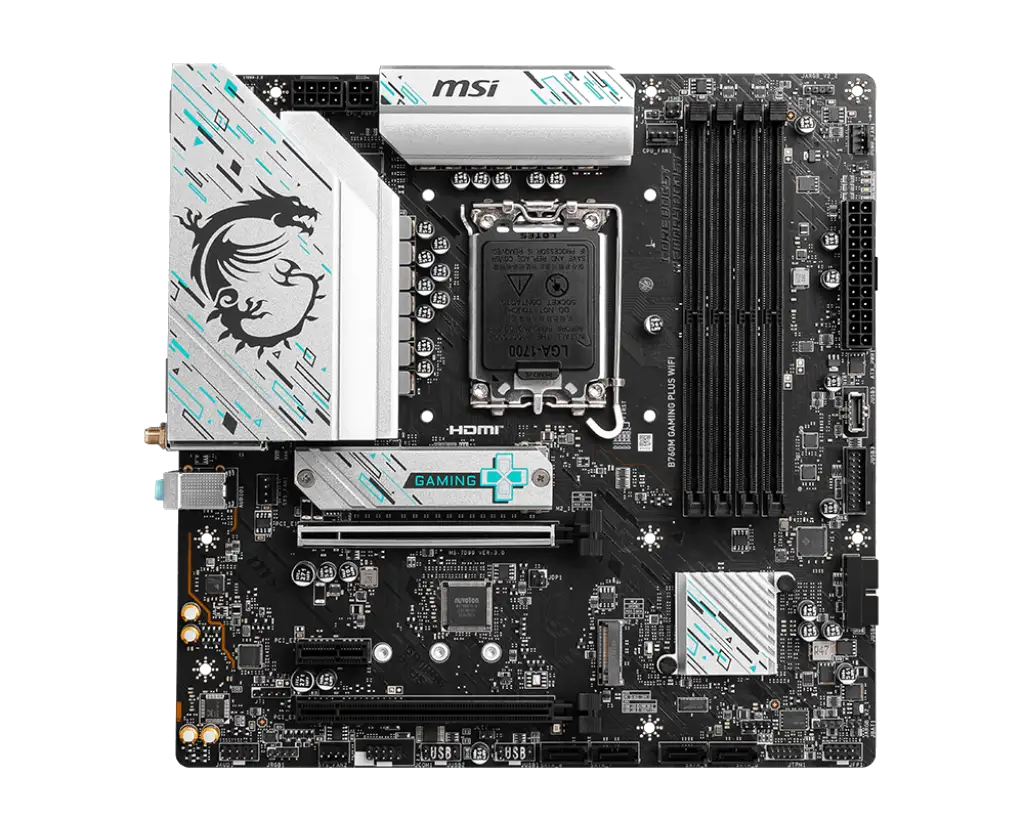 MSI B760M GAMING PLUS WIFI Micro-ATX motherboard with DDR5, WiFi 6E and LGA 1700 socket