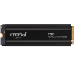 Crucial T500 2TB NVMe M.2 SSD with integrated heatsink PCIe 4.0 for gaming and PS5