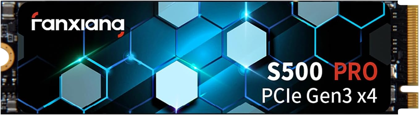 FanXiang S500 Pro 500GB NVMe M.2 SSD with high-speed read and write performance for gaming and productivity PCs