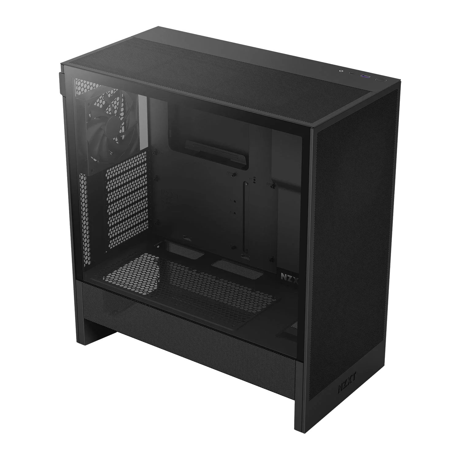 NZXT H5 Flow Mid-Tower Case with high airflow, RGB fans, tempered glass, ATX/Micro-ATX/Mini-ITX support