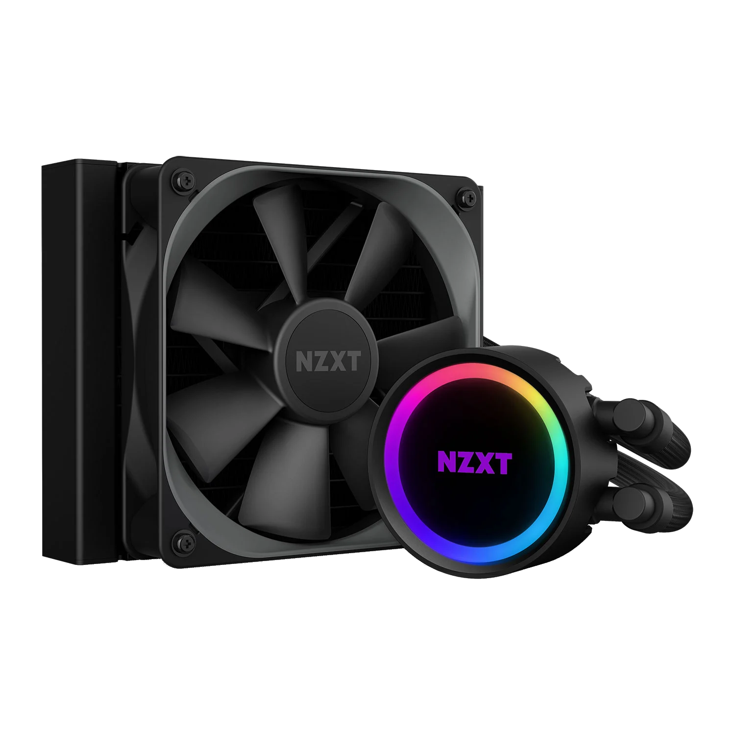 NZXT Kraken 120 120mm AIO liquid cooler with RGB infinity mirror pump