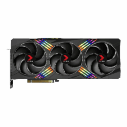 NVIDIA GeForce RTX 4080 PNY XLR8 VERTO EPIC-X RGB graphics card with triple-fan cooler and RGB lighting