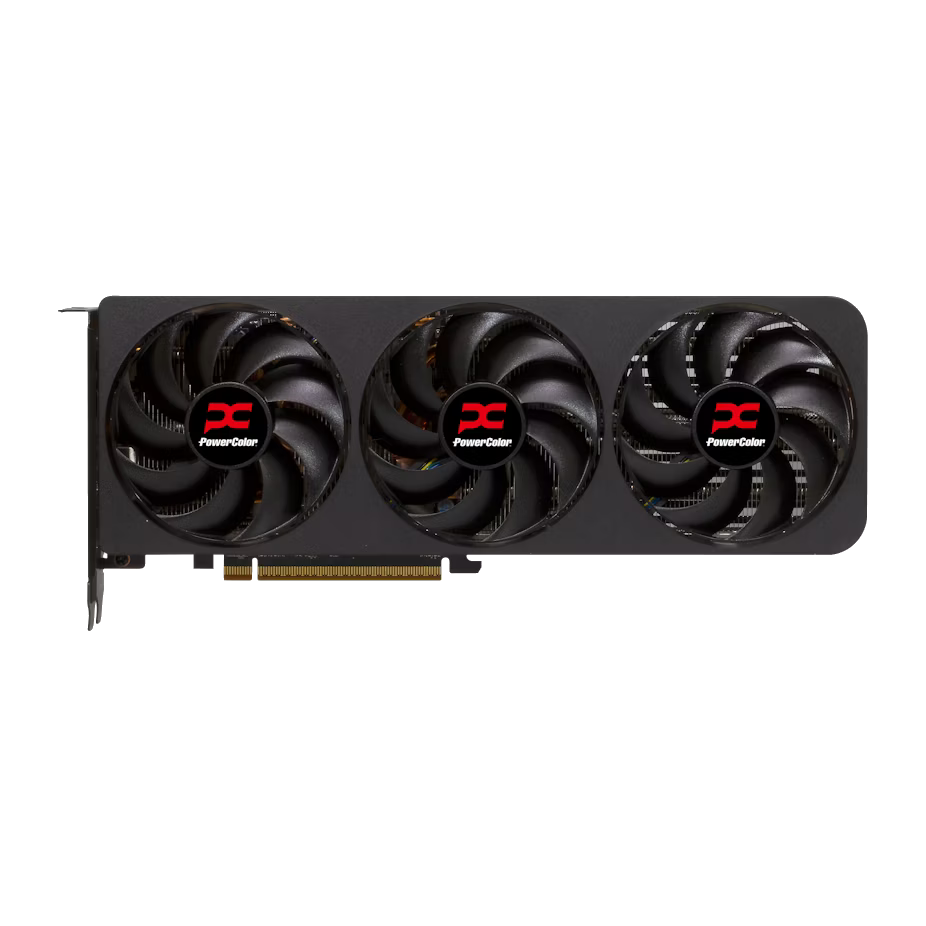 AMD RX 9070 16GB PowerColor Reaper graphics card with triple-fan cooler