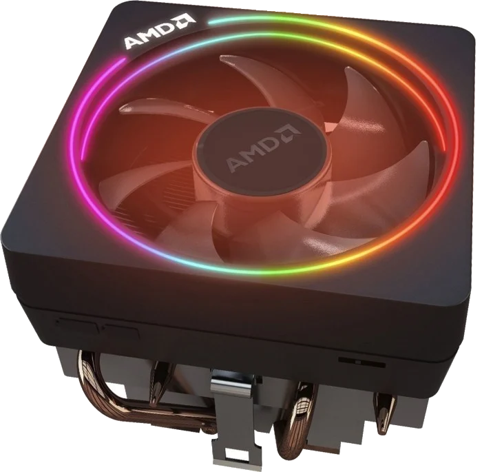AMD Wraith Prism air CPU cooler with RGB lighting and copper base